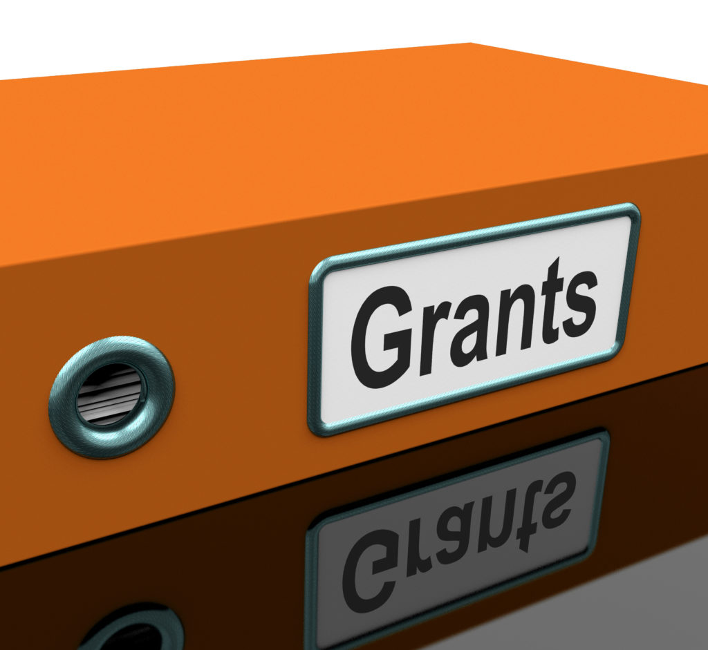 Grants file with "grants" written on it
