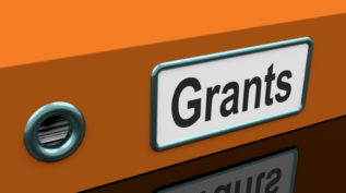 Grants file with "grants" written on it