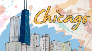 Doodle of Chicago skyline