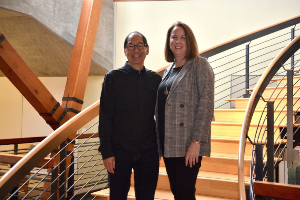 Richard Woo and Kathleen Simpson of the Russell Family Foundation