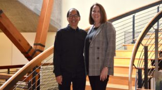 Richard Woo and Kathleen Simpson of the Russell Family Foundation
