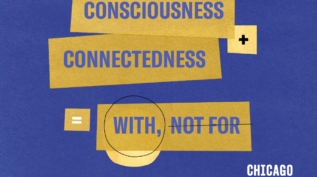 Image that says consciousness plus connectedness equals with, not for