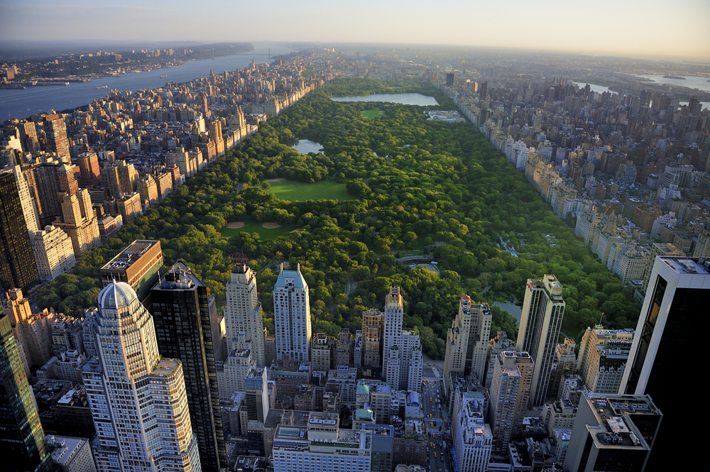 Aerial view of Central Park in New York City